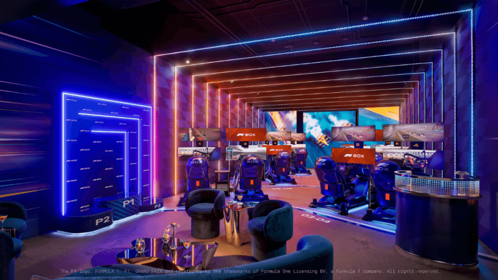 F1 Arcade racing simulator area