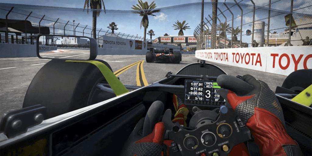 F1 game simulator commercial setup