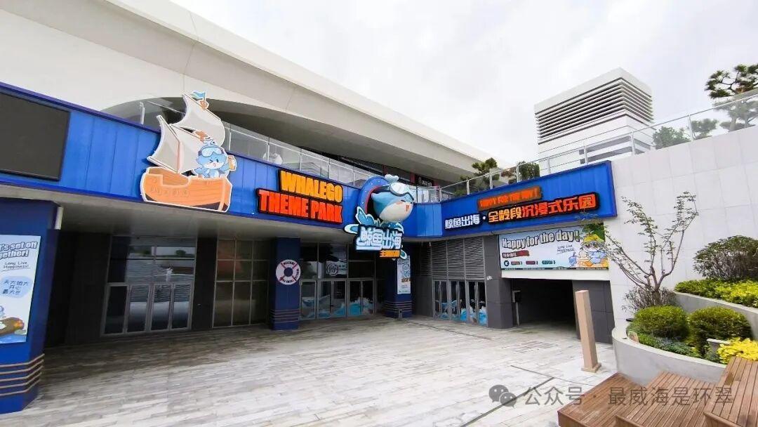 Whalego Theme Park exterior entrance in Weihai