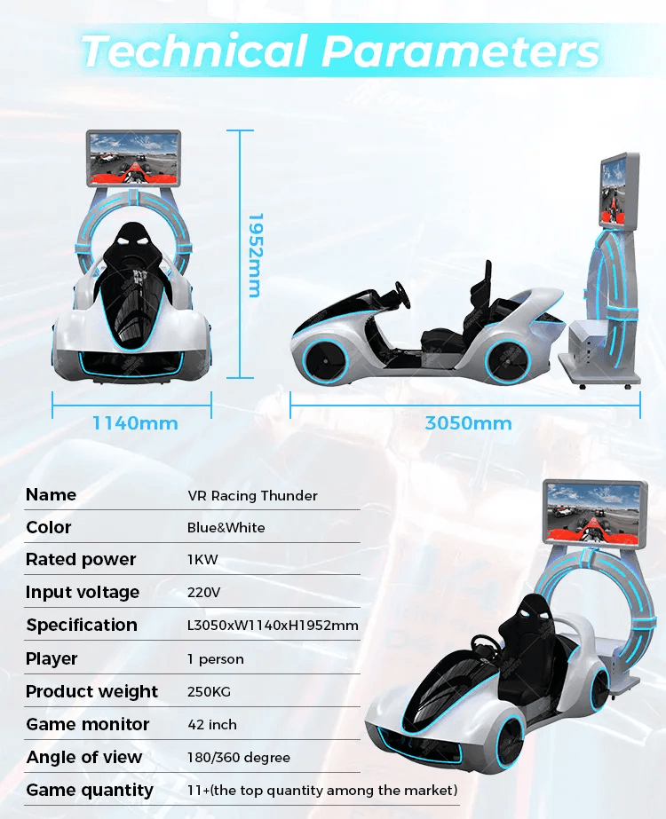 VR Sim Racing Game dimensions