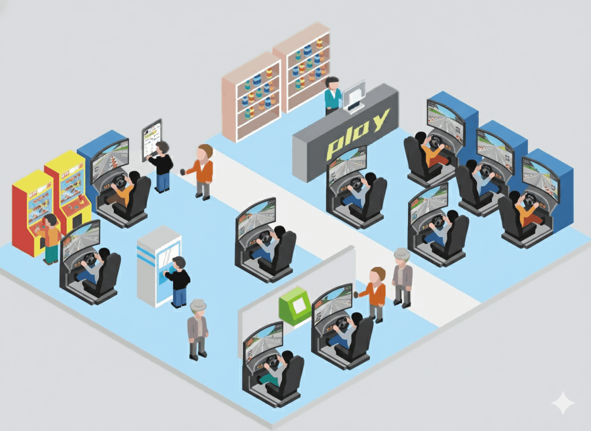 Racing simulator financial management system