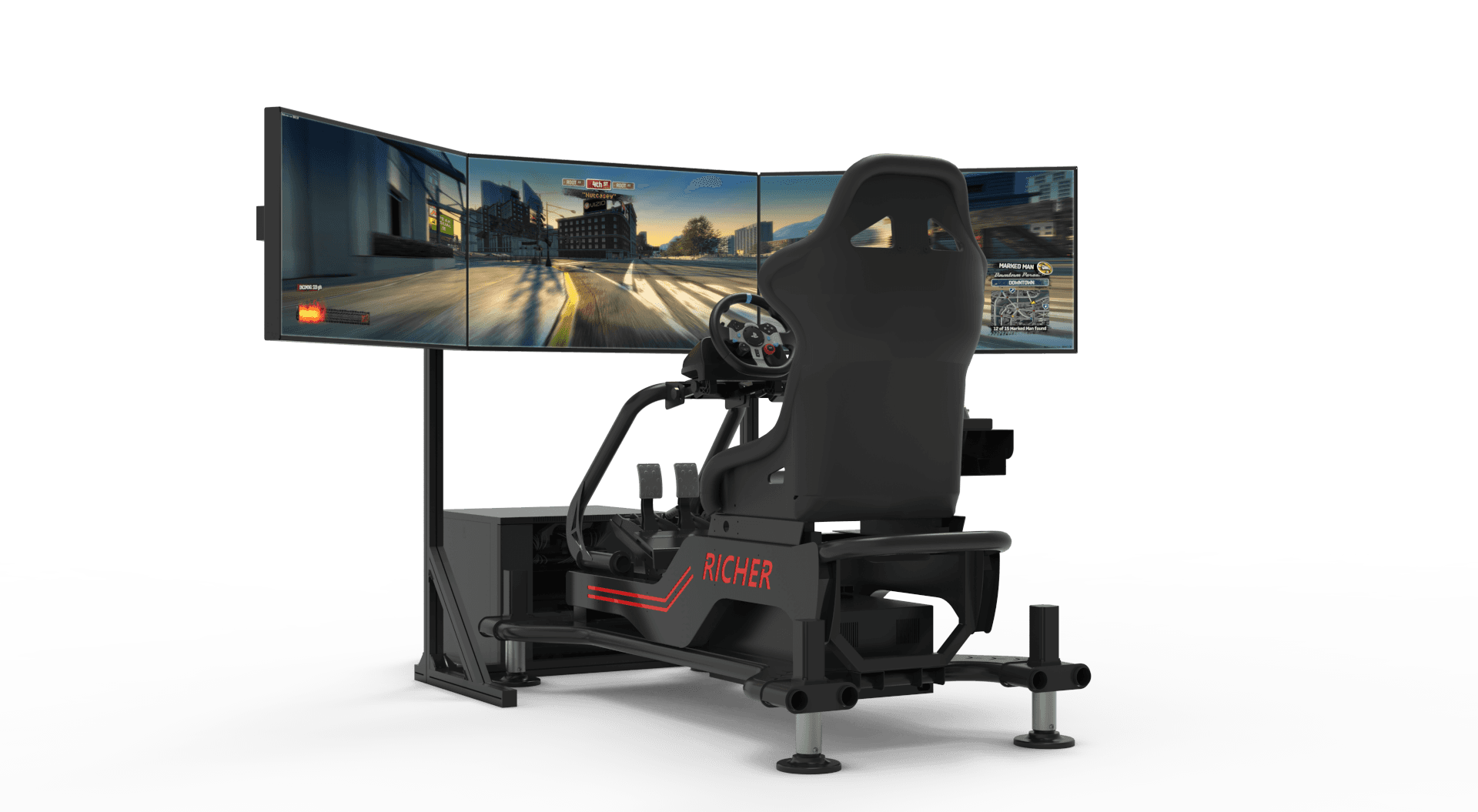 Champion 4-axis driving controls and seat