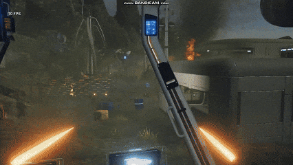 VR flight simulator game scene 3